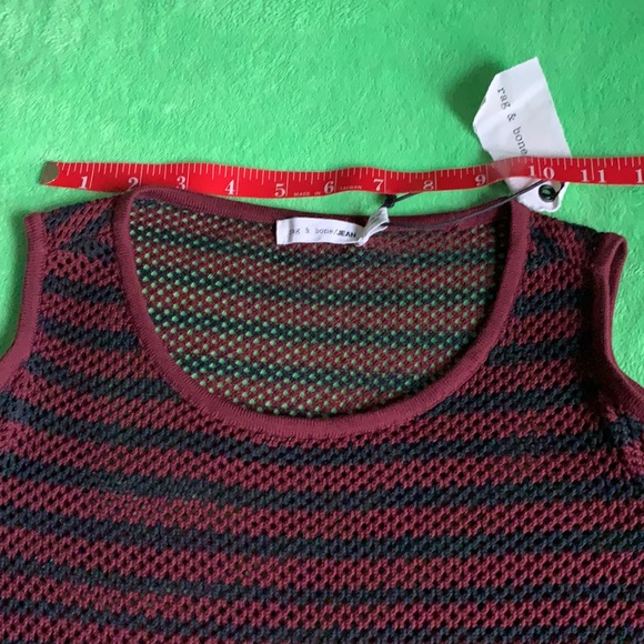 rag & bone/jean cold shoulder striped cotton long sleeve top - Picture 10 of 14